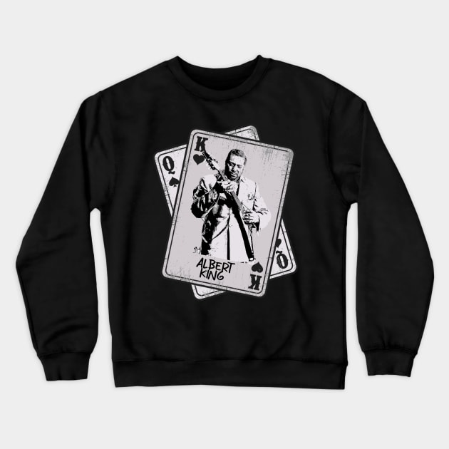 Retro Albert King Card Style Crewneck Sweatshirt by Slepet Anis